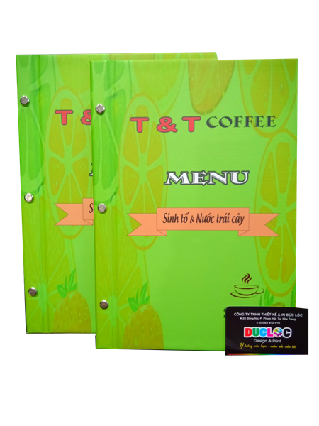 In Menu - Công Ty TNHH Thiết Kế Và In Đức Lộc